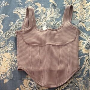 Pink corset tank xs NWOT